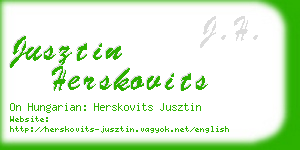jusztin herskovits business card